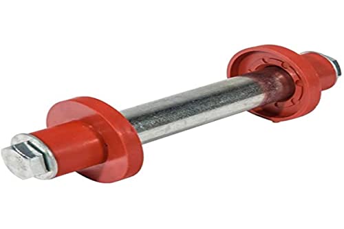 WERKA PRO - 10915 - Kit Axe de Roue - Avec Écrous / Flasques ø 20 mm - Idéal pour Fixer les Roues de Brouettes