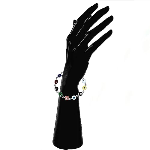 Evil Eye Bracelet with Beads and Meenakari Work
