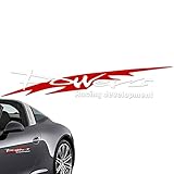 Reflective Car Bumper Sticker - Sport Style Car Body Stickers, Adhesive Rearview Mirror Decorative Sticker | Easy to Install Power's Racing Development Sports Sticker for Sports Cars