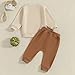 FYBITBO Baby Boys Fall Halloween Clothes Spooky Season Sweatshirt Long Sleeve Shirts Pants Toddler Halloween Outfit Clothing Set (Brown-Spooky Season, 2-3T)
