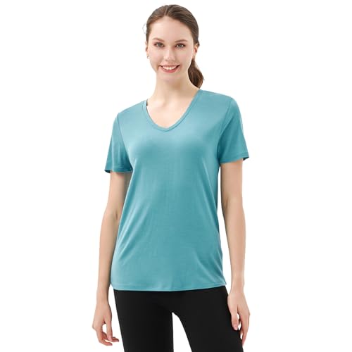 T-Shirt 100% Laine Mérinos Femme - Couche de Base Idéale pour Randonnée et Voyage