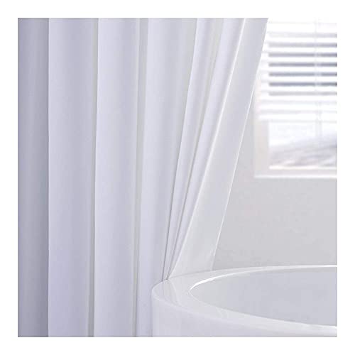 Rideau de bain blanc en polyester épais et extra large lavable pour douche - 2