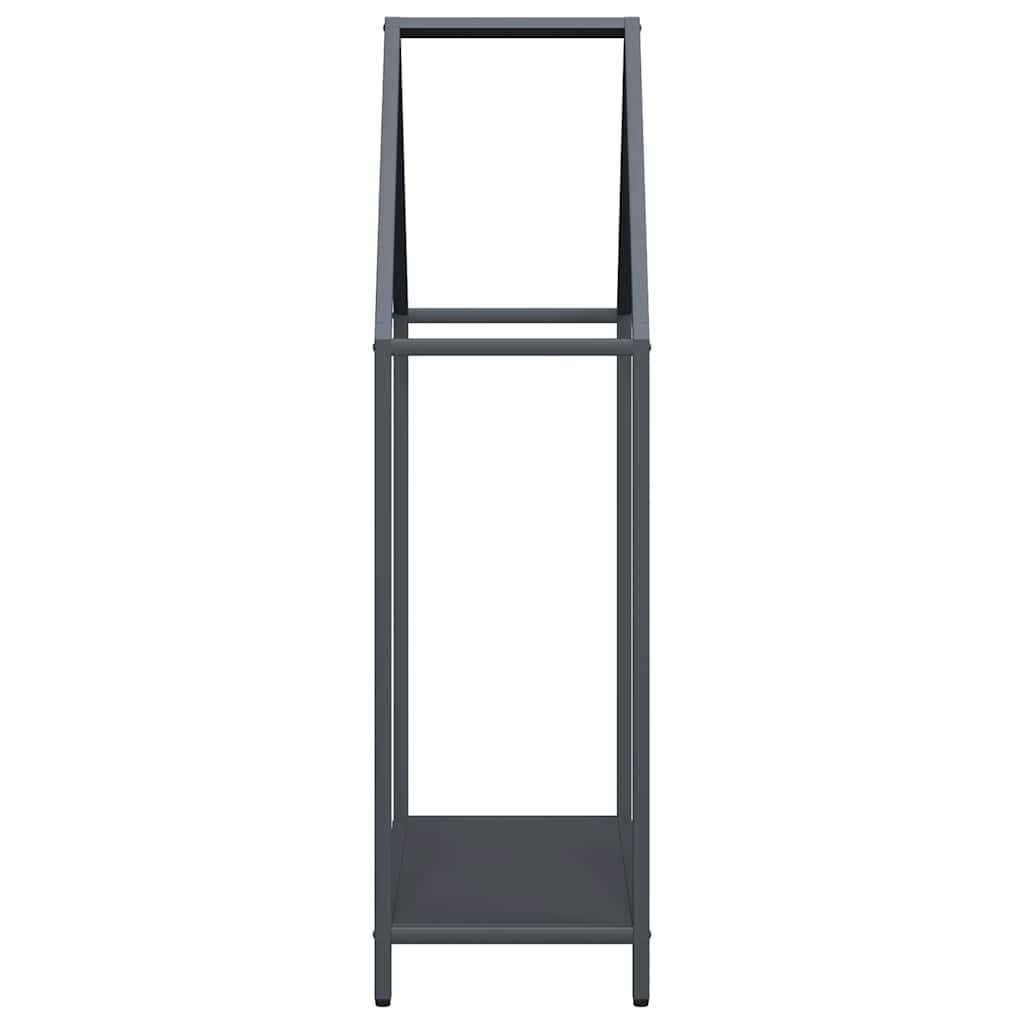 Brennholzregal Anthrazit 60x25x90 cm aus kaltgewalztem Stahl für stabile Holzlagerung im Innen- und Außenbereich mit großem Fassungsvermögen, einfacher Montage, geeignet für Wohnzimmer
