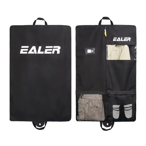 EALER HAG301 Hockey Individual Garment Bag, Heavy Duty Hanging Garment Bags Travel Garment Bags Black Suit Bags