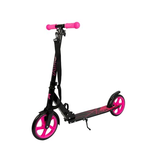 ATOM FlexiMax - Patinete de 2 ruedas | Patinete plegable con asa de transporte | Manillar ajustable de 77 a 95 cm | Ruedas de poliuretano de 145 mm | Rodamientos ABEC-7 | Soporte de patada |