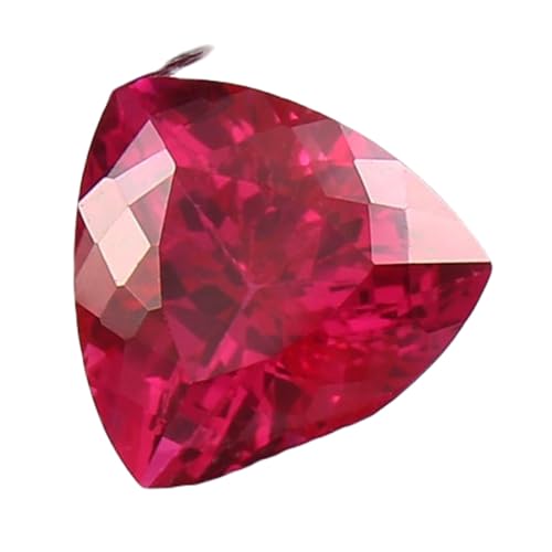 Rubis naturel facetté de style trillion pour joaillerie prestigieuse