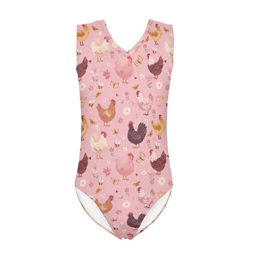 Image of Swimsuits for Girls 3-14 Summer Kids Bathing Suits Gymnastics Leotards One Piece Swimwear