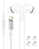 Auricolari con cavo Lightning con cavo intrecciato: il cavo delle cuffie è realizzato in nylon di alta qualità, flessibile, non si aggroviglia, non si rompe o si indossa facilmente. Leggero ed elegante, costruito per durare, resistere all'uso quotidiano e frequenti collegamenti/scollegamenti. Il guscio flessibile in nylon intrecciato e resistente rende gli auricolari Lightning in grado di resistere a oltre 30000 cicli di test di piegatura a 90 gradi. Il suo design leggero e portatile lo rende facile da trasportare in borsa o in tasca per le esigenze quotidiane o di viaggio.