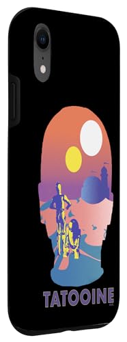 Coque iPhone XR Star Wars Tatooine C-3PO et silhouette - 3