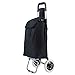 Alaskaprint Einkaufstrolley Einkaufsroller klappbare Einkaufswagen Faltbarer Einkaufsroller Shopping Trolley Roller Einkaufshilfe Einkaufs Trolley Schwarz