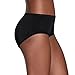 Vanity Fair Women's Illumination Hipster Panties, Silky Stretch & Satin Trim, Midnight Black, 6