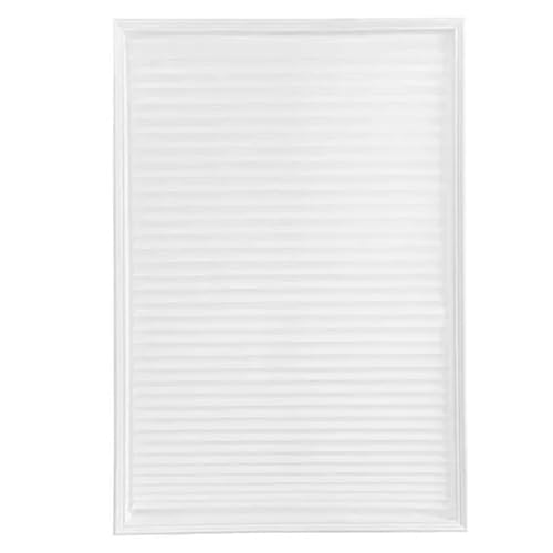 Persianas Plisadas Autoadhesivas, Semi Opacas, for Cocina, baño, balcón, cafetería u Oficina para Dormitorio y Hoga(White)