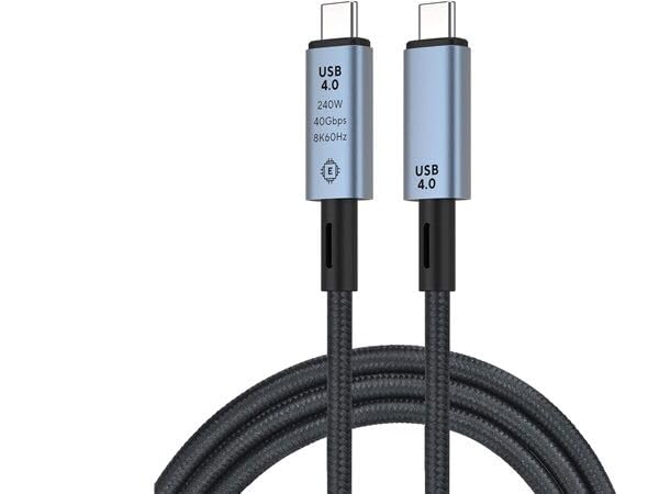 Image of Tobo USB4 Cable Thunderbolt 4 /3 Compatibility - 240W USB C to C Fast Charge for Phone15 pro, M-Book Pro /Air, pad,Steam Deck, 40Gbps Transfer,8K60Hz Display, Ultra HD Audio & Video 1M (TD-1471CC)
