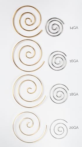14-20GA Stainless Steel Large Spiral Coiled Hoop Earrings, Sold as a Pair3
