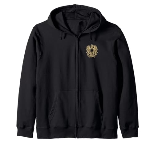 AUSTRIA COAT OF ARMS AUSTRIAN EAGLE EMBLEM SYMBOL FLAG Zip Hoodie
