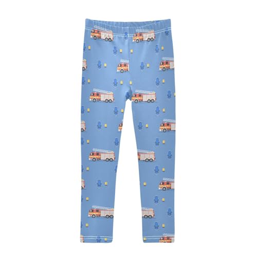 Girls' Leggings Fire Truck Blue Kids Yoga Tights Pants 1 Pack 2301693