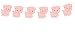 4.75" Tall PIG GARLAND, Pig Banner, Farm Birthday, Farm Party Decorations, Pig Photo Prop