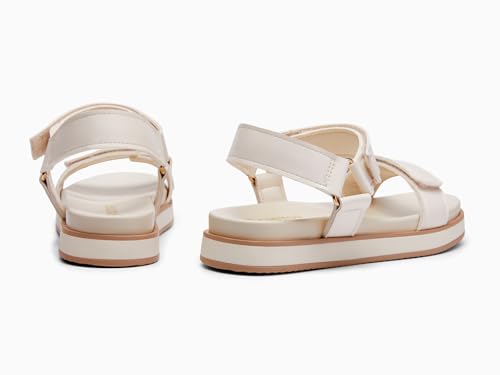 Image of Coutgo Women's Arch Support Adjustable Strap Flat Sandals | Casual Sandals