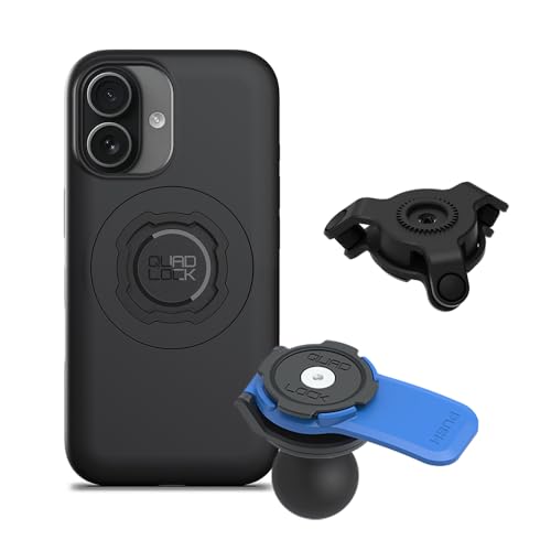 Image of Quad Lock 1 inch Ball Adaptor for Motorcycle Phone Mount with Vibration Dampener and MAG Phone Case for iPhone 17