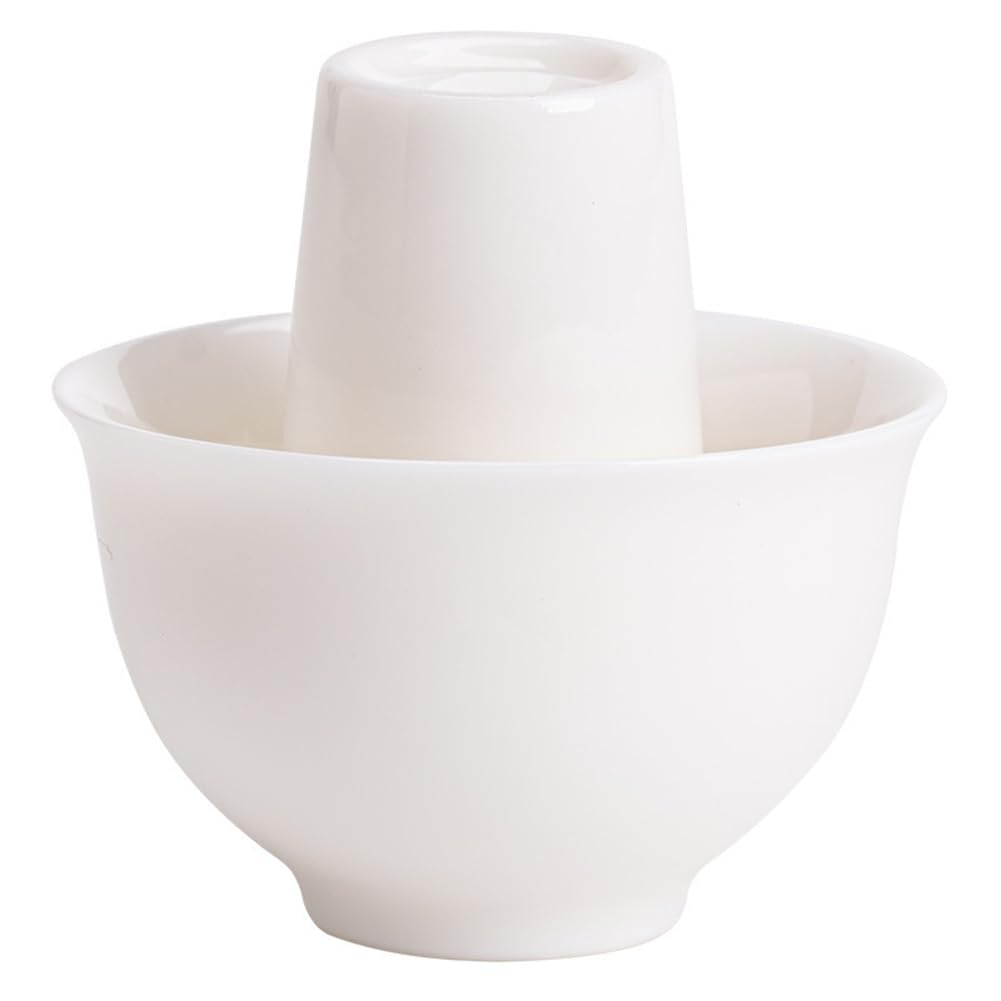 CTRLZS Elegant White Porcelain Teacup Set - Sheep Fat Jade Teacup, Chinese Tea Tasting Cups for Aromatic Experience