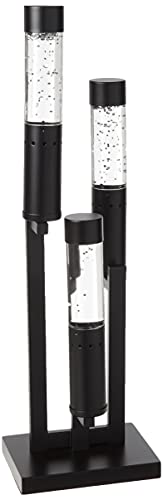 Homelegance Three Sparkling Decorative Drop Dancing Water Night Light, Dark Cappuccino Metal, Table Top