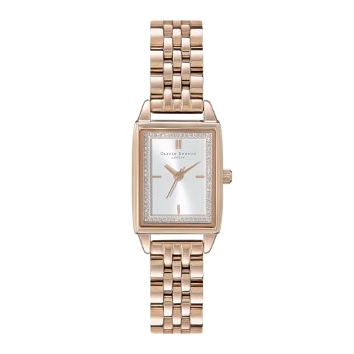 Image of Olivia Burton Rectangular Women's Watch - 25.5mm, 3H Quartz Movement, Stainless Steel, Water Resistant 30M (3ATM)