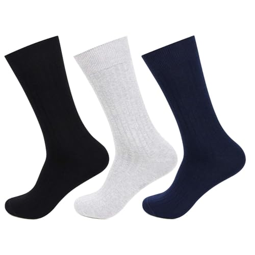 Hush Puppies Men's Calf Length Cotton Socks (BRPHPM-14A-PO3_Multicolor_Freesize_Multicolor)