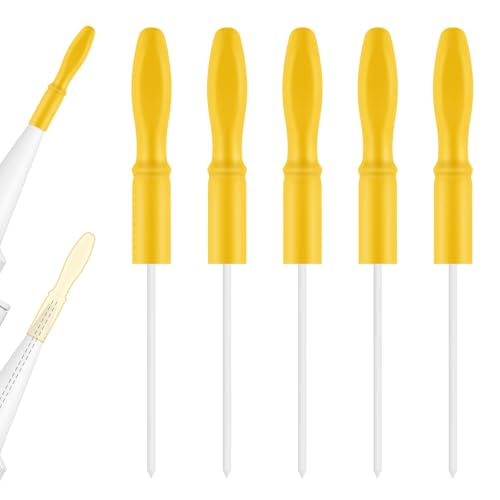 Gisafai 5 Pcs Caulk Tube Caps Reusable Universal Sealer, Yellow
