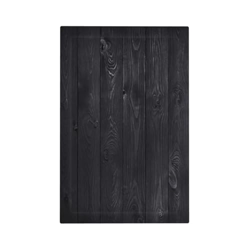 Decorative Switch Plate Covers Vintage Black Wood Plank Wooden Board 1 Gang No Device Single Blank Outlet Covers Wall Plate Light Switch Cover Plate for Farmhouse Bedroom Decor