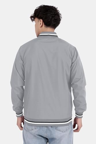 Image of Celary Men's Bomber Jacket Polyester Standard Length | Lightweight Casual Zip-Up Jacket | Stylish Slim Fit Outerwear for All Seasons