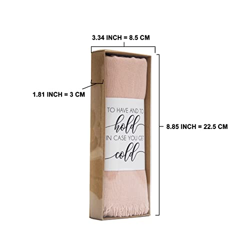 Pashmina Shawls and Wraps for Wedding, Pashmina Shawls and Wraps for Evening Dresses, Shawl Wraps Scarves for Women, Wedding Favors Gifts for Guests in Bulk, Bridal Shawl, Bridesmaid Gift (Pale Pink)3