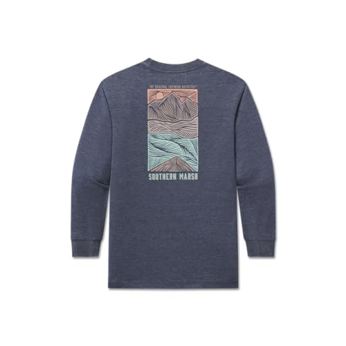 Southern Marsh Youth's SEAWASH Woodcut Canoe T-Shirt – Long Sleeve Casual Graphic Tee