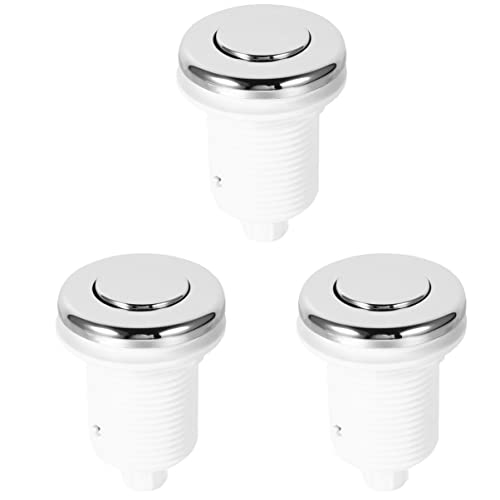 Cabilock - Lot De 3 Boutons Pneumatiques Argentés Et Blancs Exquis Pour De Massage Jouet Pour Enfants Et Contrôle Simple De La Test De 500 000 Pressions