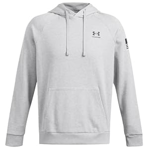 Under Armour Men’s Freedom Flag Hoodie, (011) Mod Gray Light Heather / / Black, Medium