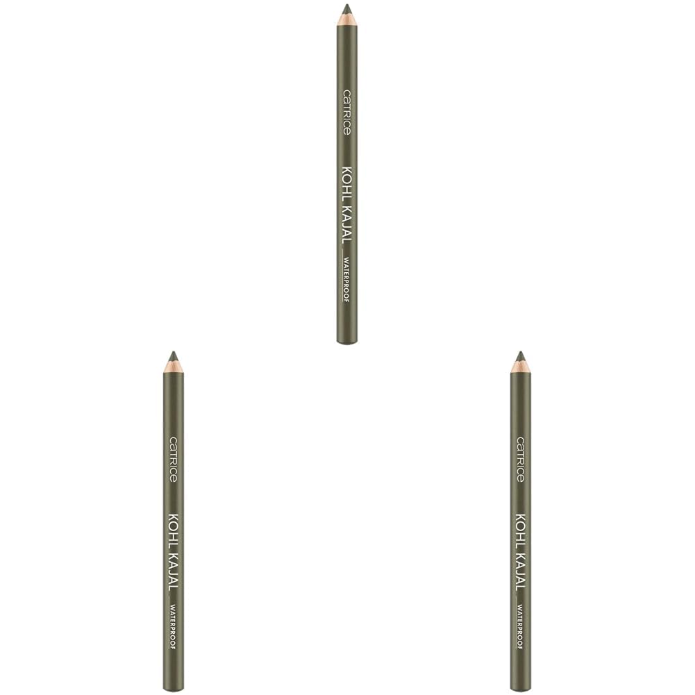 Catrice - Kohl Kajal Waterproof Bleistift – 80 Dive Love Olive (Packung mit 3)