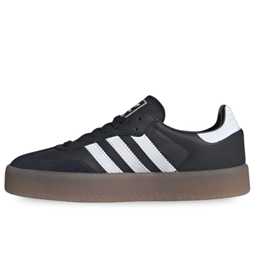 Image of adidas Sambae WMNS Shoes, Core Black /Cloud White /Gold Metallic, Size 9