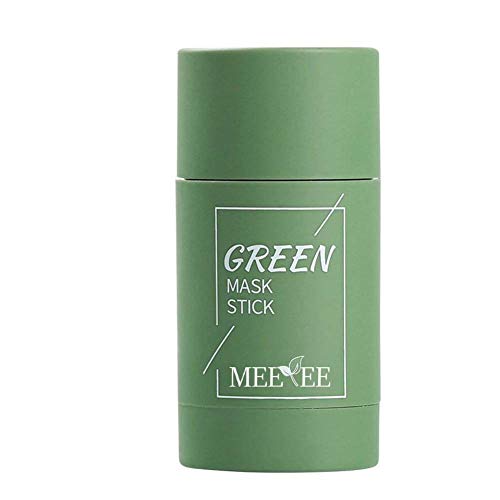 Green Tea Purifying Clay Stick Mask, Green Tea Mask stick For Face Moisturizes Oil Control, Deep Clean Pore, Improves Skin,for All Skin Types Men Women 1pc (GREEN)