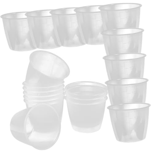 LckCryspho 20個 炊飯器用計量カップ ライスディスペンサー ? 160ml PP製 耐久性のある透明スプーン 安定設計 米や粉類の計量に