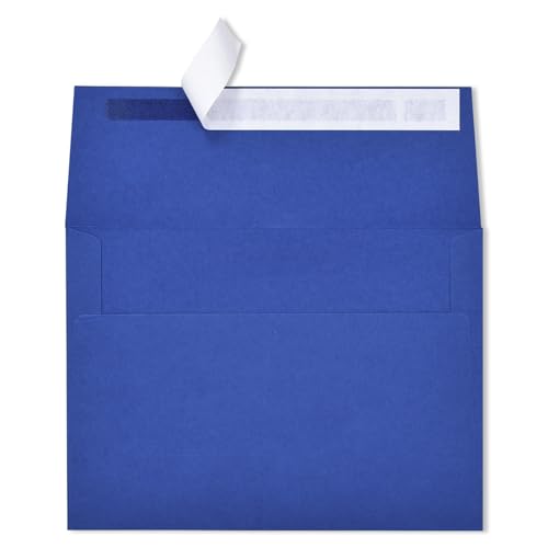 Enveloppes d'invitation A2 bleu avec fermeture sécurisée lot de 50