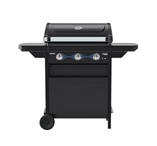 Campingaz Barbecue a gas Compact 3L Dualgas | 7,5 kW | Carrello grill a gas con 3 bruciatori | Sistema a doppia alimentazione: gas naturale e GPL | Coperchio con termometro | Vassoio raccogli grasso