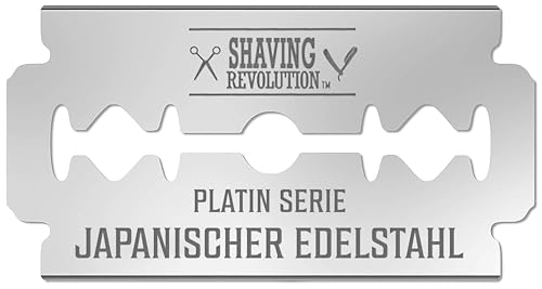 Shaving Revolution 50 Rasierklingen Rasierhobel - Für Männer - Japanische Hobel Aus Platin-edelstahl Für Eine Glatte, Präzise Und Saubere Rasur