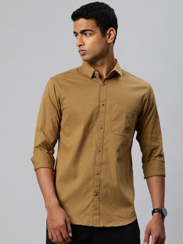 Image of Majestic Man Comfort Slim Fit Solid Pure Cotton Self Design Casual Shirt