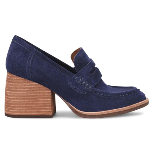 Image of MOOMMO Women Chunky Platform Loafers Pumps Round Closed Toe Slip On Penny Loafers Suede Block High Heels Oxford Shoes Formal Classic Thick Heel Dress Loafer Office Ladies Vintage Comfort 4-11 M US