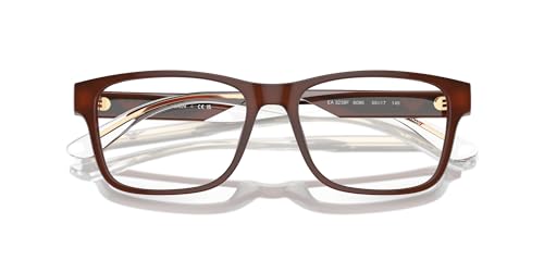 Image of Emporio Armani mens Ea3239f Low Bridge Fit Rectangular Prescription Eyewear Frames