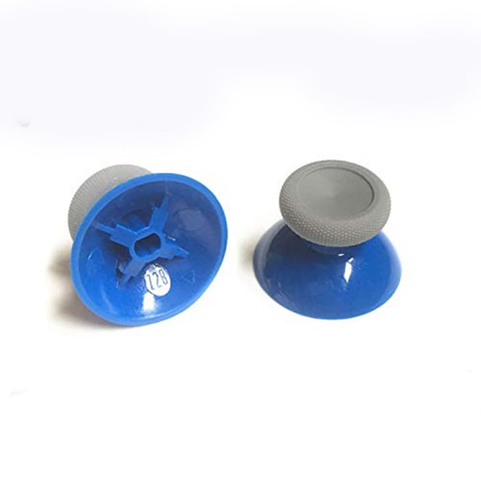Image of 2 PCS Replacement Analog Thumbstick Covers for Xbox ONE, ONE S Slim, X, PS4 Controller (Blue)