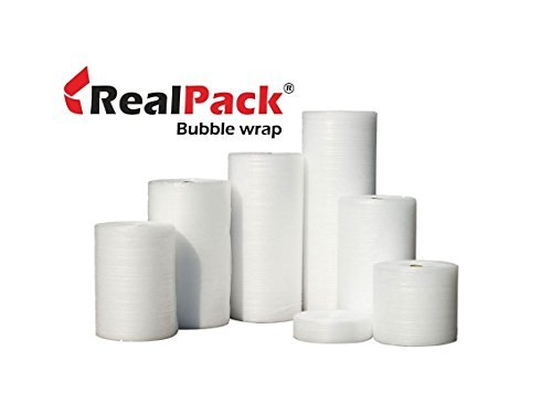 REALPACK® - 1 rollo de papel de burbujas pequeñas, tamaño de 60,96 cm de ancho, 600 mm x 100 m, lo suficientemente fuerte, ideal para mudanzas en casa
