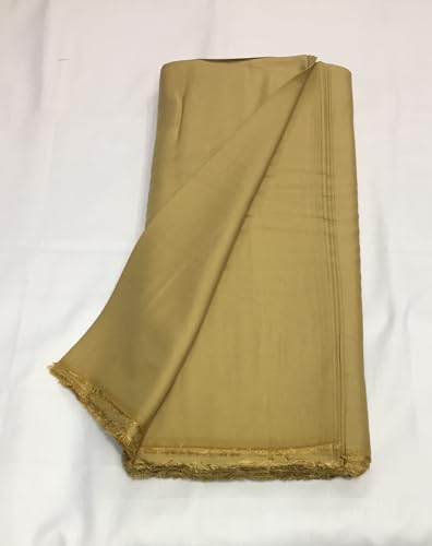 Image of BKRKJ Women's Rayon Cotton Unstitched Fabric for Sewing Suit Salwar Chudidar Patiyala Kurti Shirt Kameez Blouse Kurta Pyjama (5 Meter, Beige)