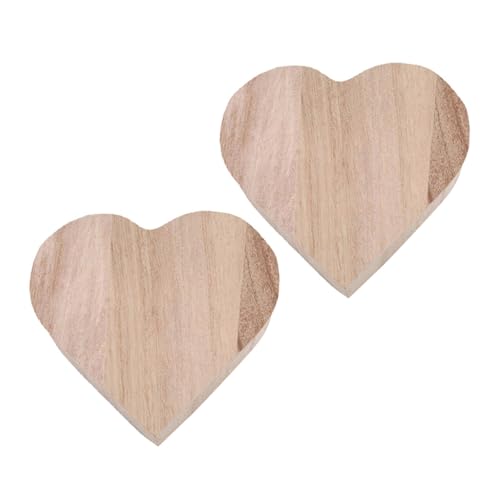 Garneck Cajas de Almacenamiento de Joyas de Madera en Forma de Corazón, Juego de 2 Piezas Mini Joyeros Decorativos, Contenedores Protectores para Guardar Joyas y Accesorios