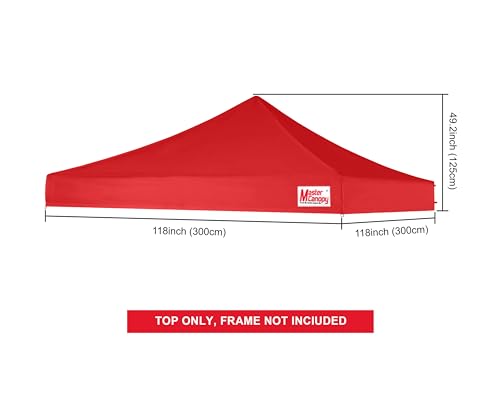 Image of MASTERCANOPY 10x10 Replacement Pop Up Canopy Top for Kingkong Frame Red