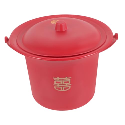 Anneome スピットンバケツ 家庭用チャンバーポット 排尿 ポータブルトイレ お手入れ 性 ポータブル小便器トイレ 夜のつば 結婚式の供給 プラスチック小便器 尿用ポット pp 赤